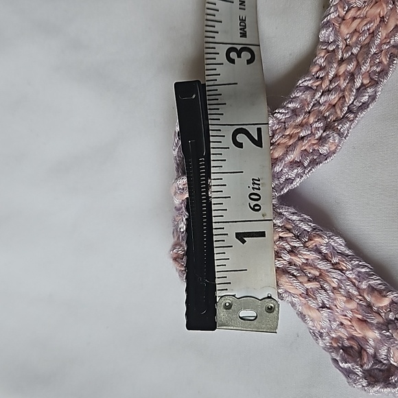 Hand Crafted Purple Crochet  Bow Hair Clip Accessory 2.5" black alligator clip - Picture 13 of 17